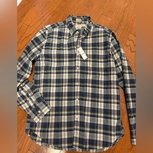 NWT JCrew Men's Plaid Shirt - Blue and Green. Perfect condition.